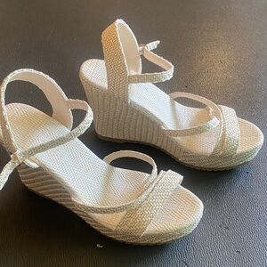Elegant Cream Wedge Sandals